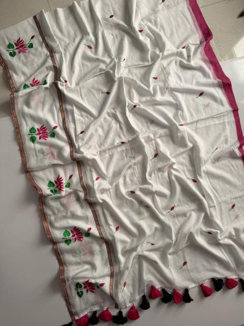 Vastrangan lotus embroidery sarees suppliers in india
